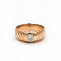 Godronné Tourbillon Ring - Rose Gold - 0.30 ct Diamond