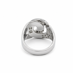 Dinh Van - Large Handcuff Ring - White Gold and Diamonds