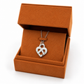 Poiray - Pendentif Cœur entrelacé - Or blanc