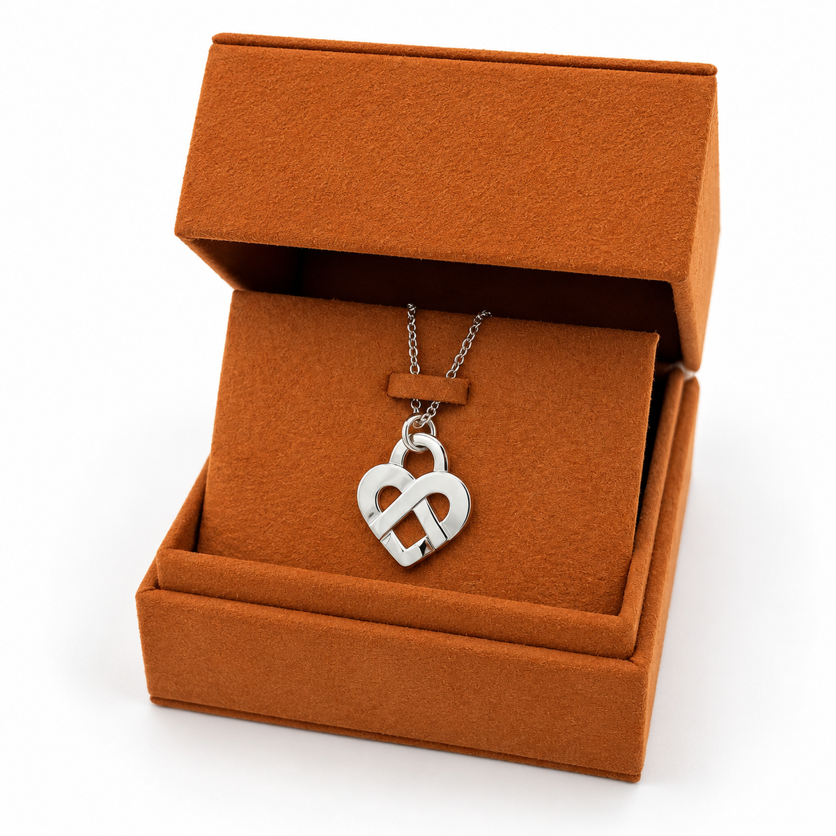Poiray - Pendentif Cœur entrelacé - Or blanc