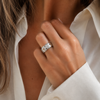 Chaumet - Double Link Ring in White Gold and Diamonds
