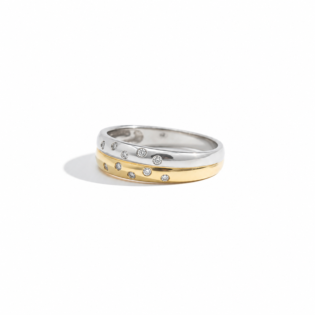 Bague 2 ors - Diamants