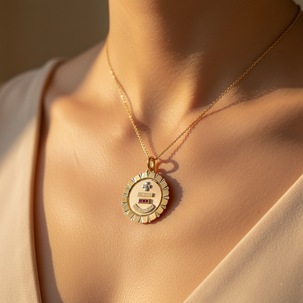 Pendentif Médaille D'amour - Or Jaune - Maison Augis