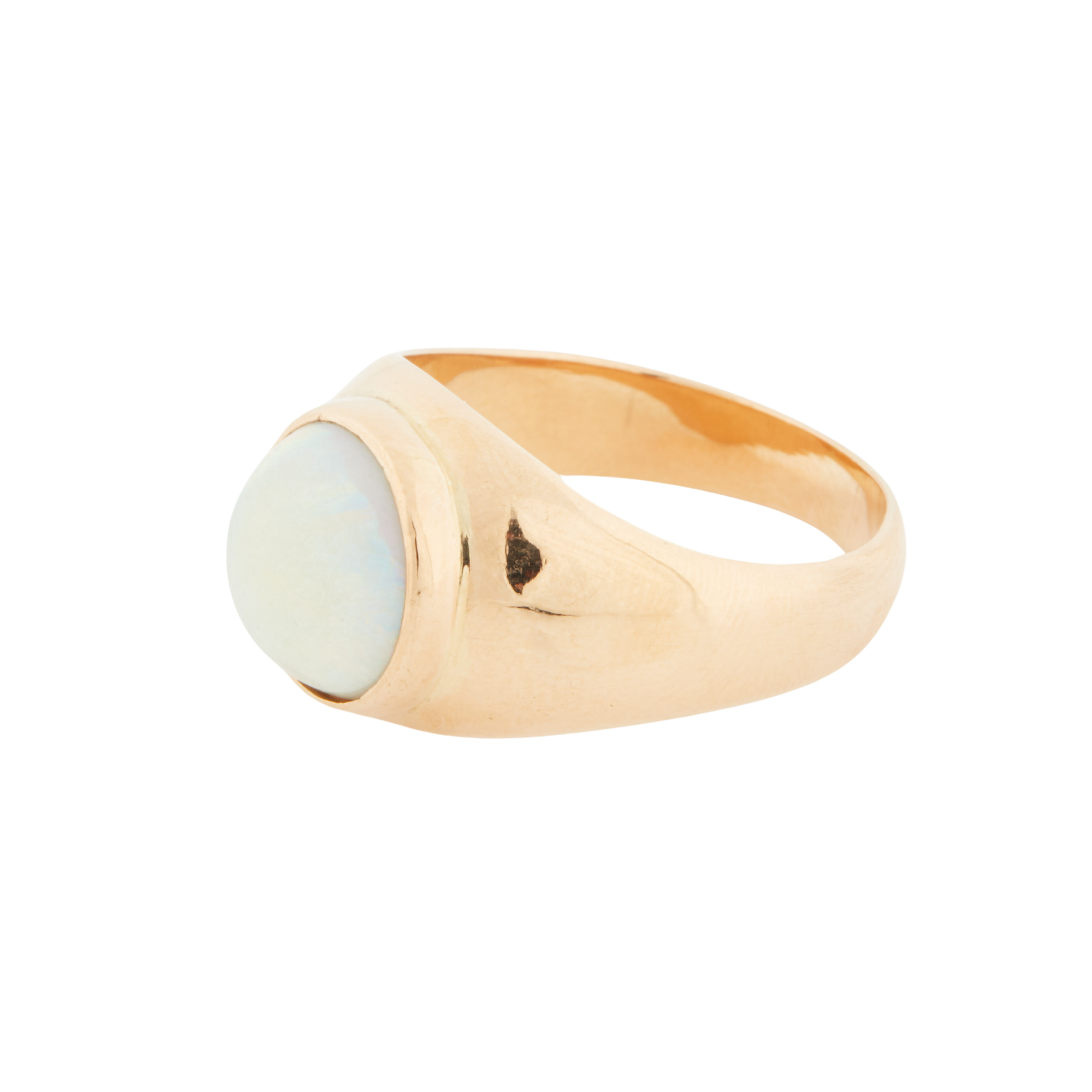 Bague Or Jaune - Opale Ronde