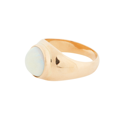 Bague Or Jaune - Opale Ronde