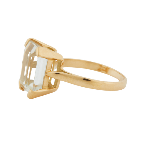 Bague Or Jaune - Aiguë Marine