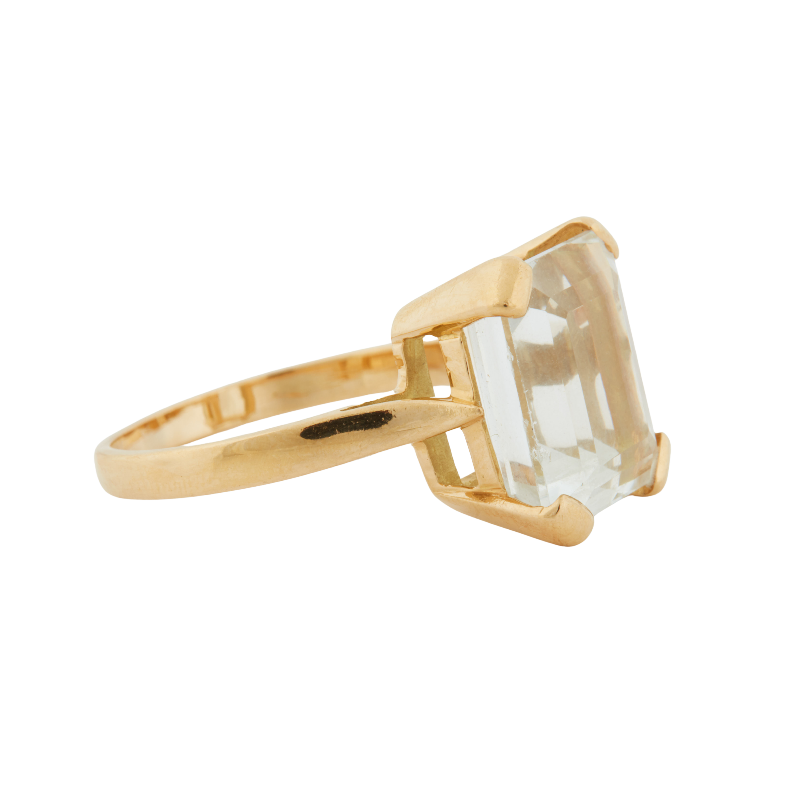 Bague Or Jaune - Aiguë Marine