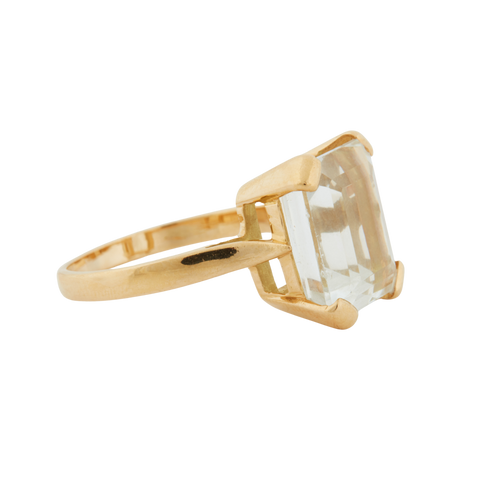 Bague Or Jaune - Aiguë Marine