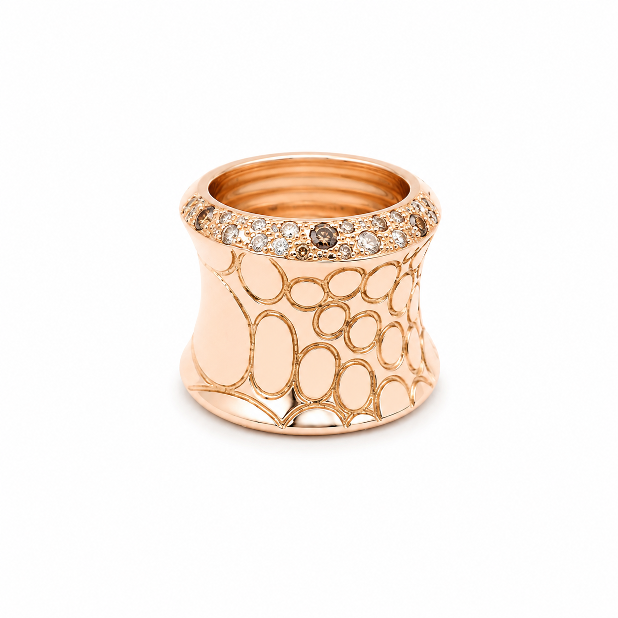 Pomellato - Bague Cocco - Or rose - Diamants Bruns