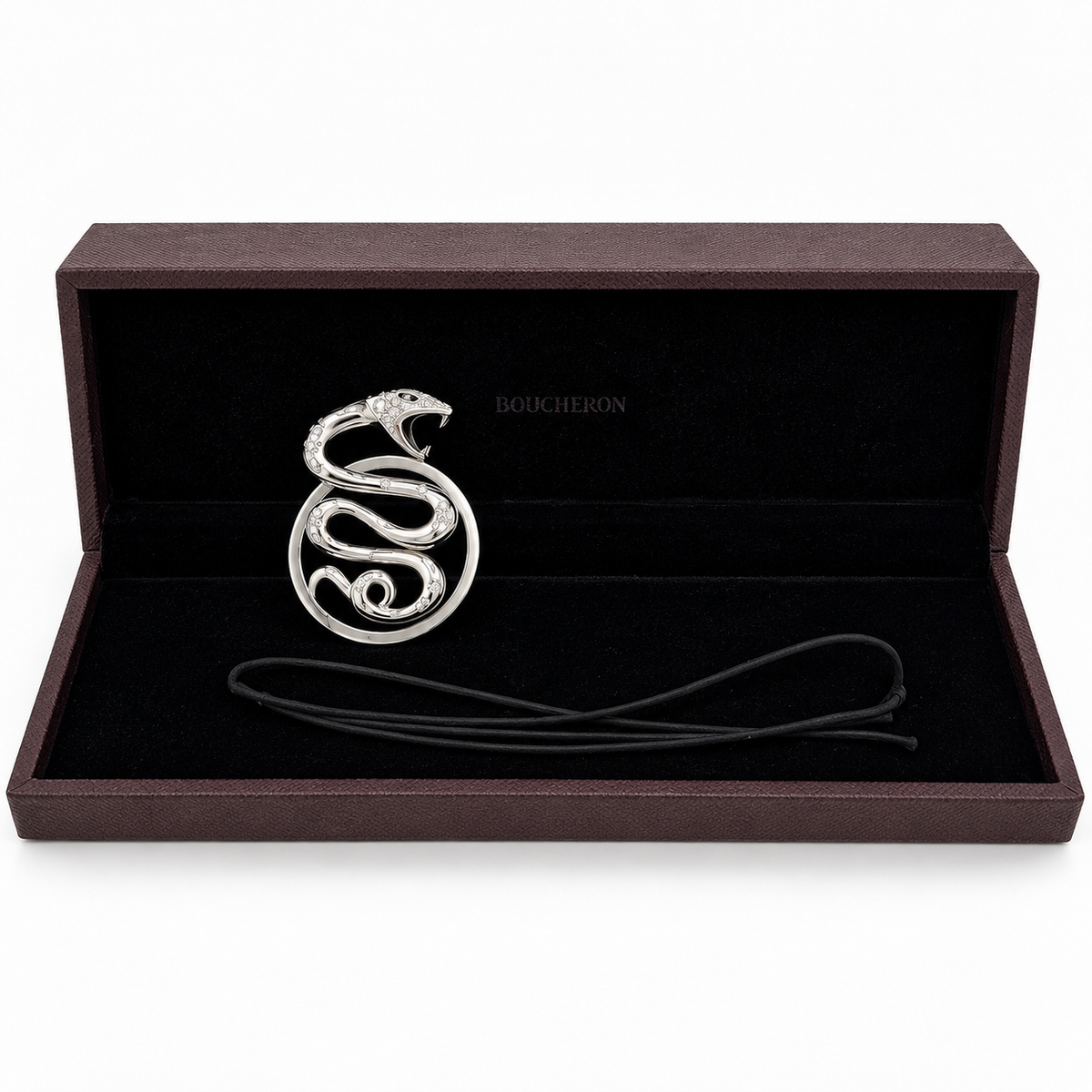 Boucheron - Pendentif Trouble Serpent - Or blanc et Diamants