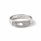 DINH VAN - White Gold and Diamond Lock Ring