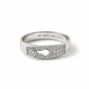 DINH VAN - White Gold and Diamond Lock Ring
