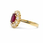 Bague Marguerite - Or jaune - Rubis et Diamants