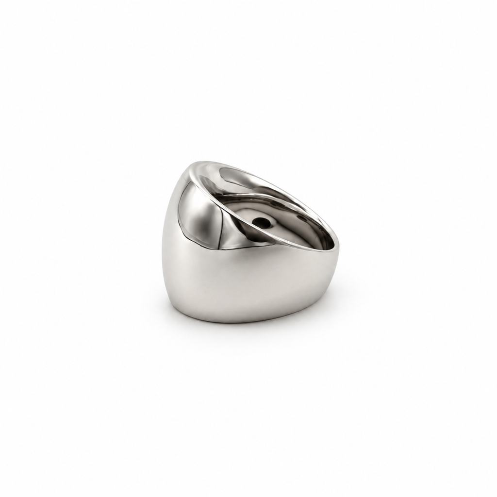 Bague Jonc Large Or blanc