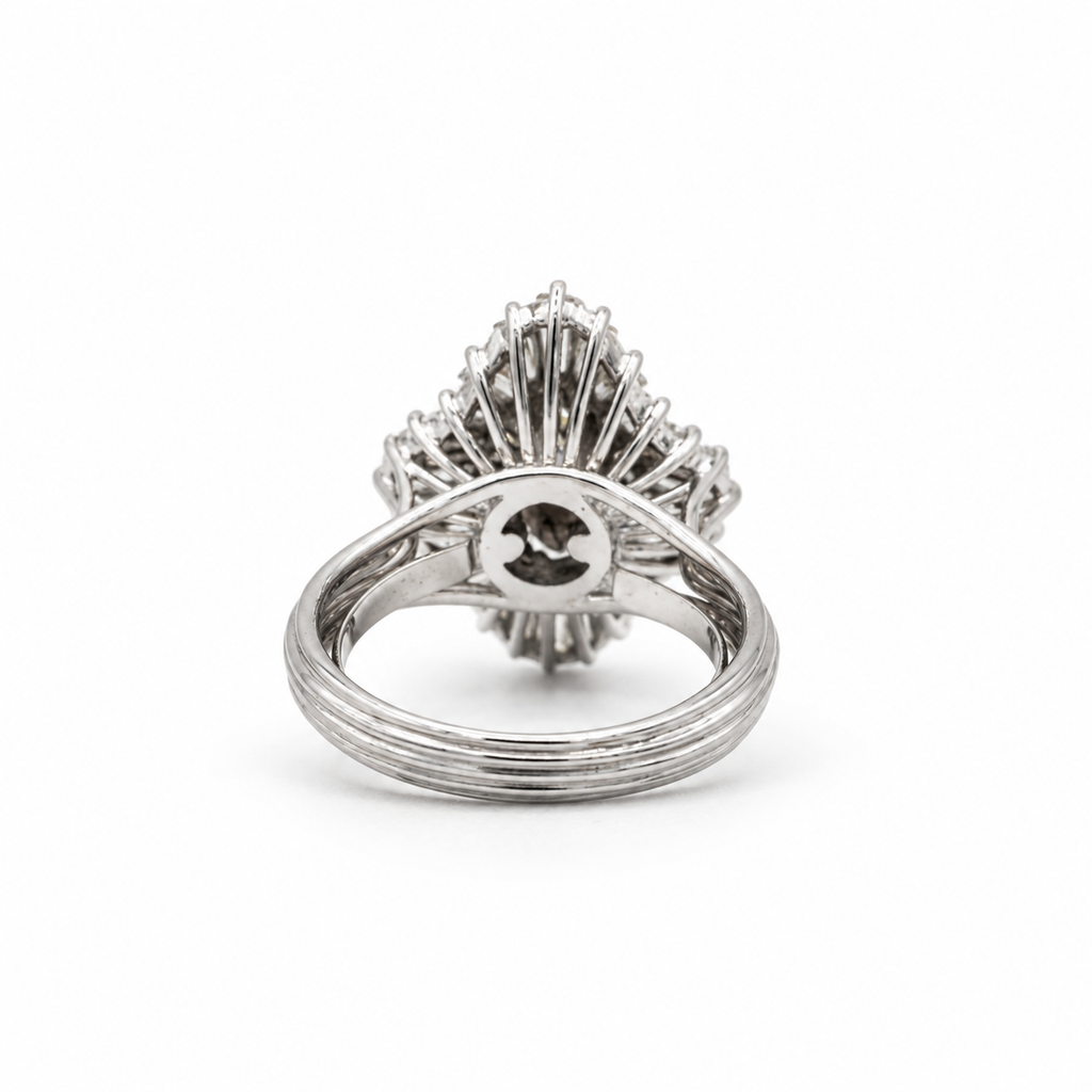 Bague Cocktail Platine et Diamants