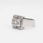 Art déco - Bague Platine - Diamants 1,07 carats