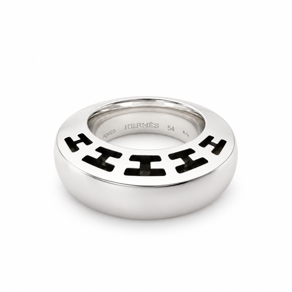 Hermès - Bague Jonc Argent Modèle Clarté