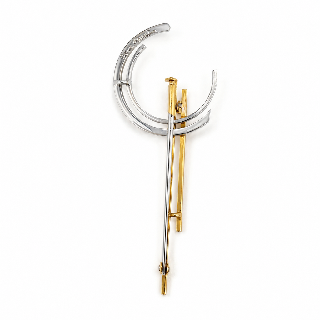 Pierre Cardin - Broche Vintage 2 ors et Diamant