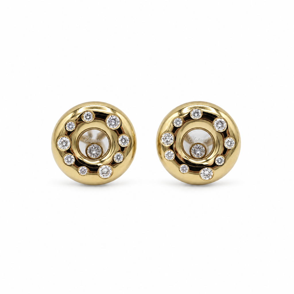 Chopard - Boucles d’oreilles Happy Diamond Or jaune