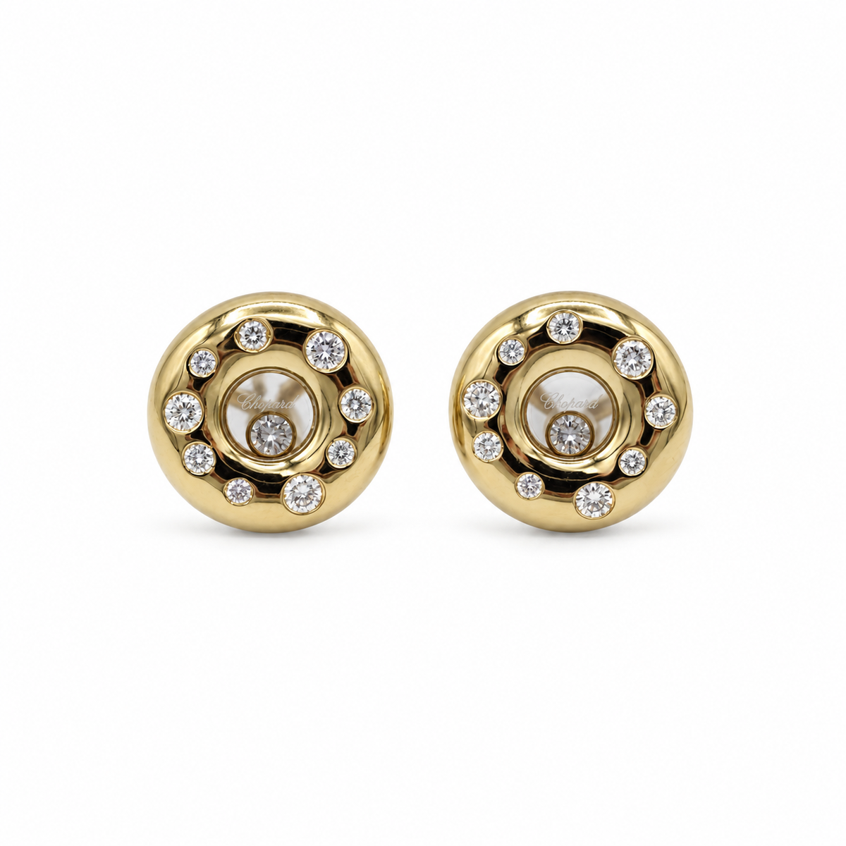Chopard - Boucles d’oreilles Happy Diamond Or jaune