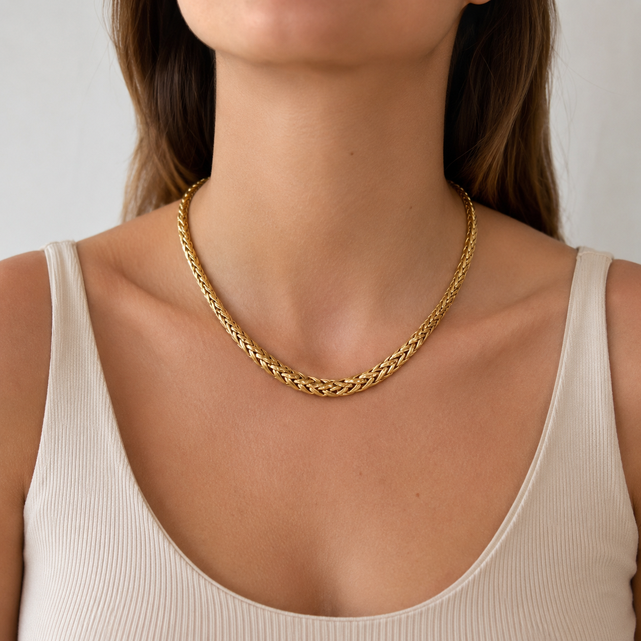 Collier Maille Palmier - Or jaune
