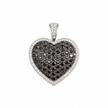 Pendentif Coeur - Or blanc et Diamants