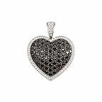 Pendentif Coeur - Or blanc et Diamants