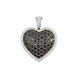 Pendentif Coeur - Or blanc et Diamants