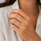 White gold wedding band - Full eternity with 1.76 carats of diamonds