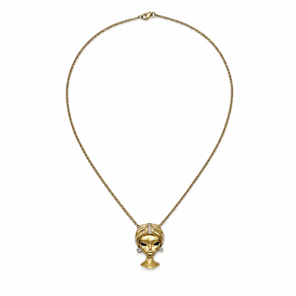 Cleopatra Necklace - Yellow Gold and Diamonds