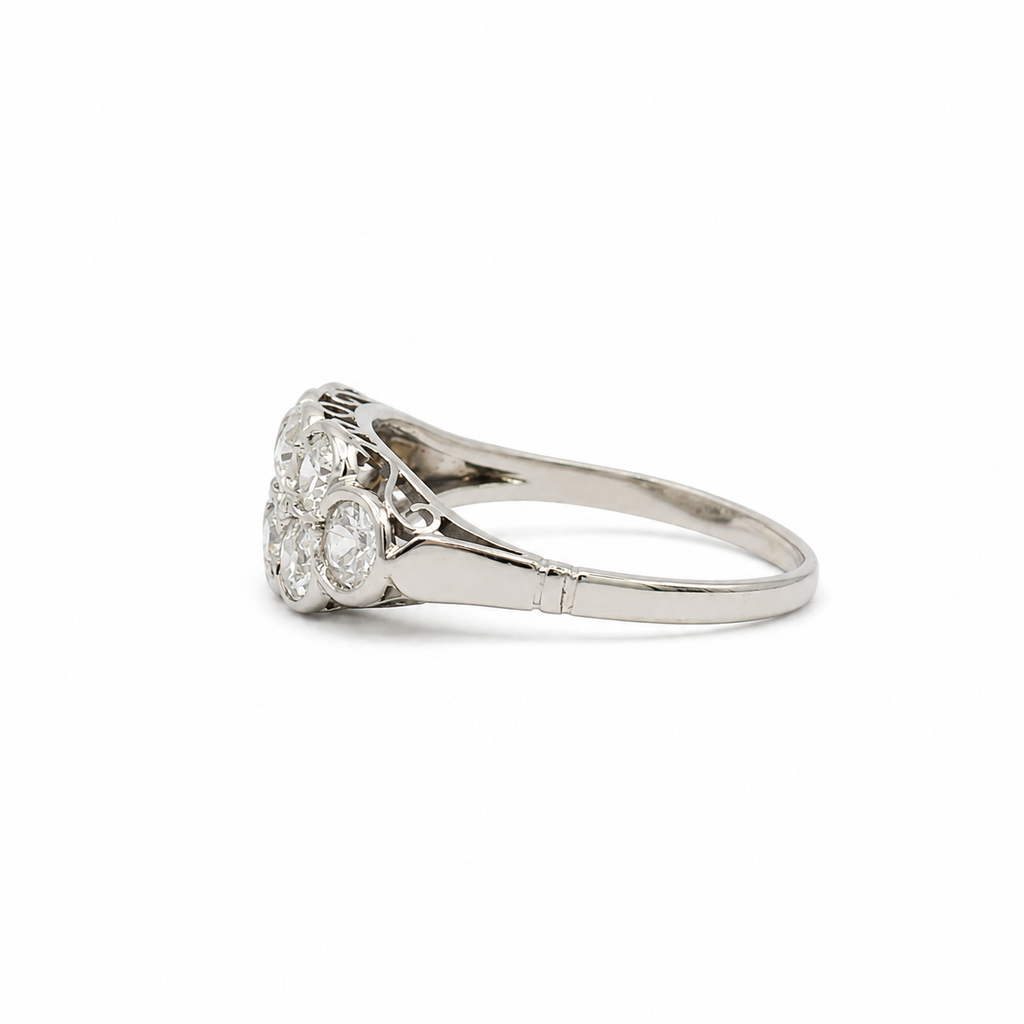 Art Déco - Bague Platine - Diamants 1,20 carats