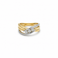 Two-tone gold ring - Diamond trilogy