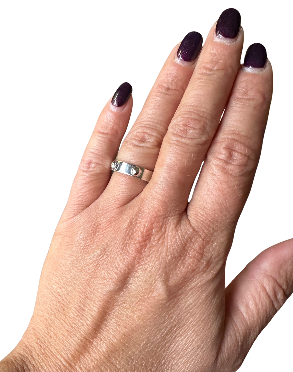 Louis Vuitton - Bague Clous Or blanc