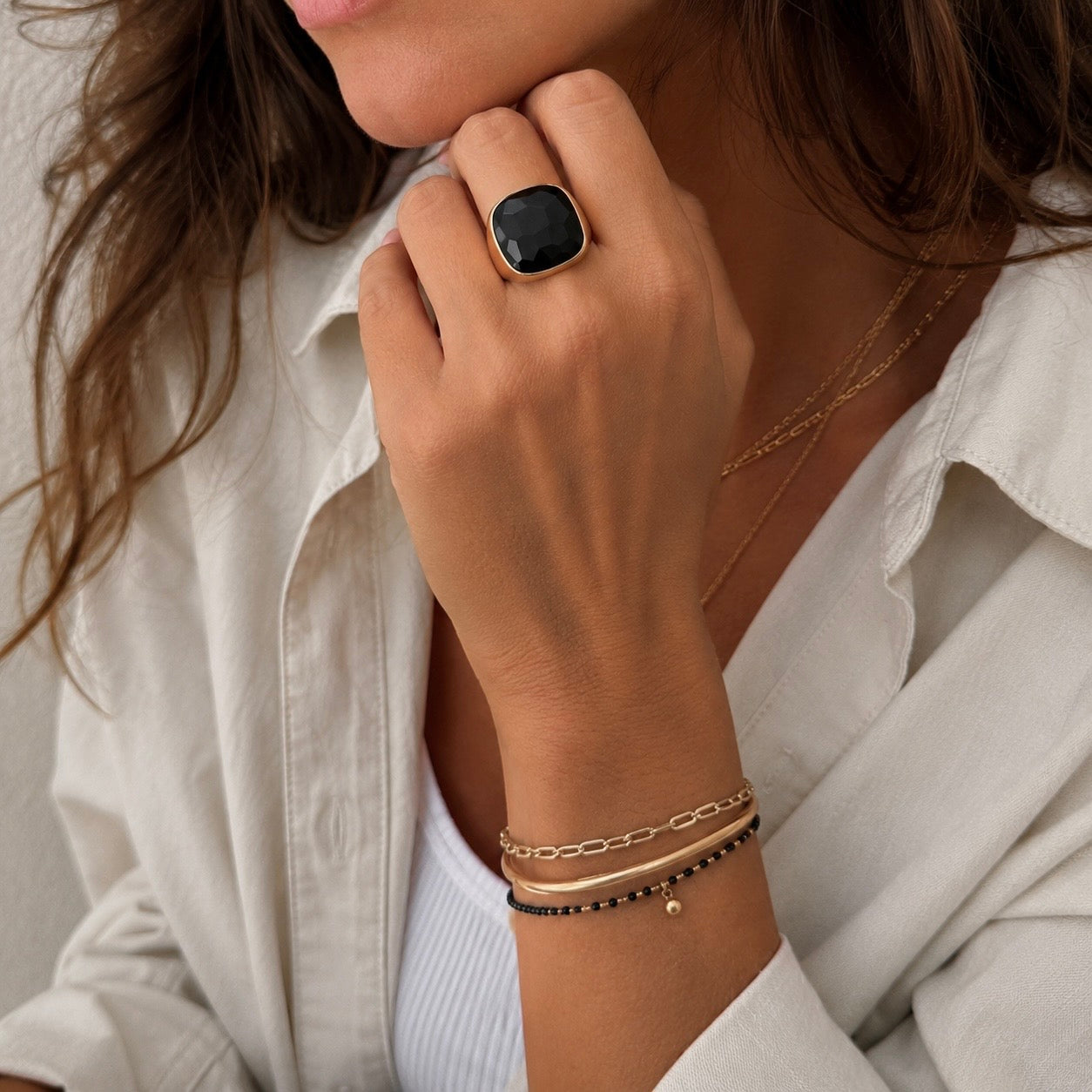 Pomellato - Bague Victoria - Or Rose - Jais