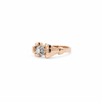Bague Tank Or rosé, Platine et Diamants