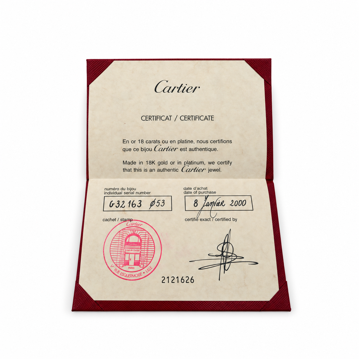 Cartier - Bague Tank Or Blanc et citrine