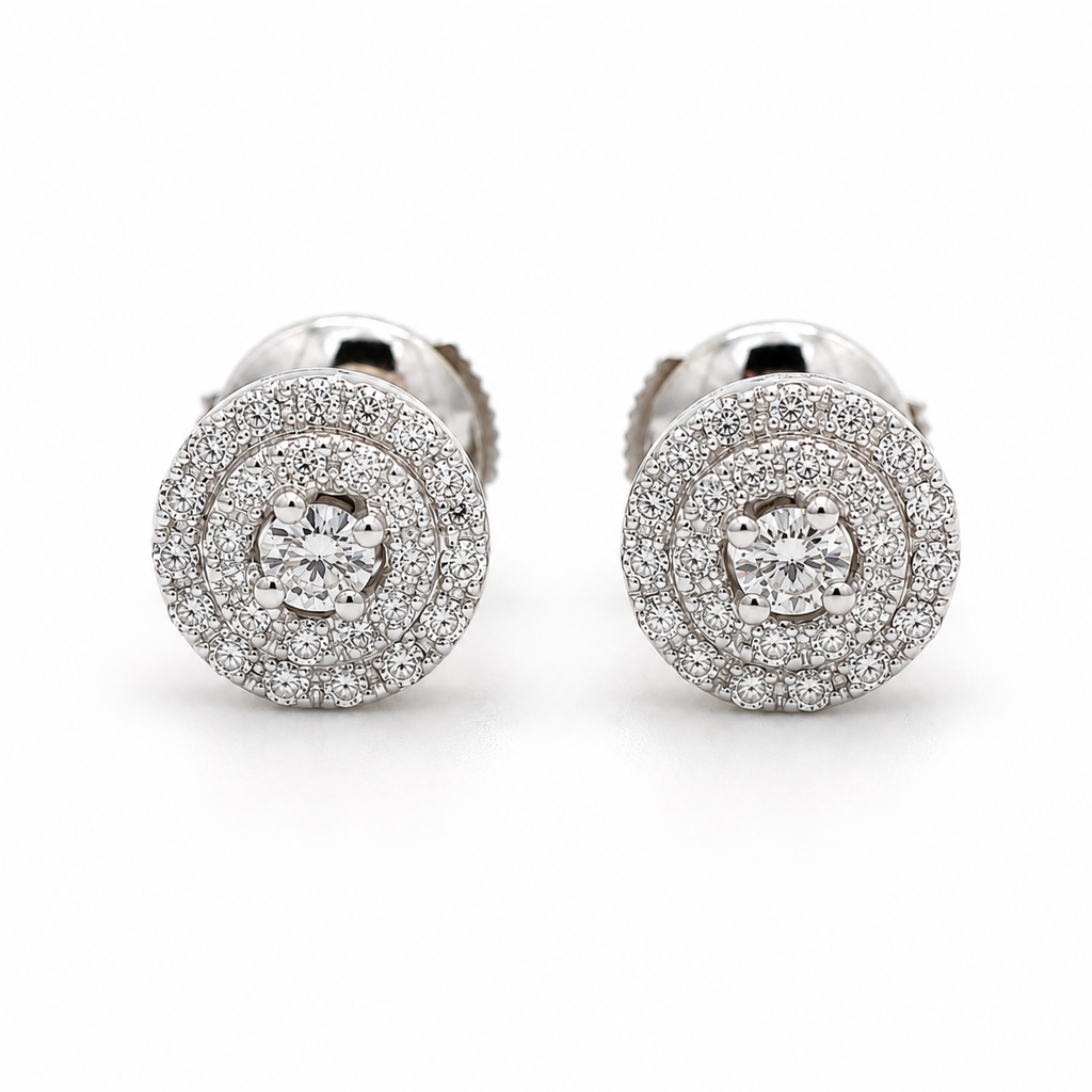 Boucles d’oreilles - Or blanc et Diamants