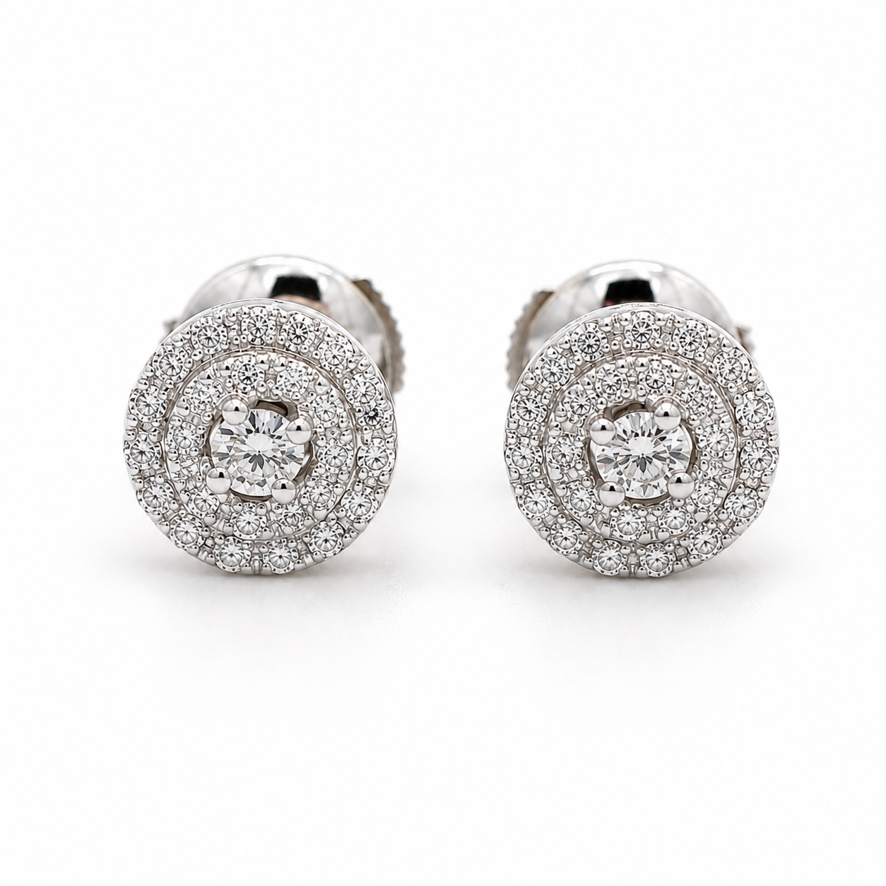 Boucles d’oreilles - Or blanc et Diamants