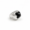 Bulgari - Bague Pyramide - Or blanc - Onyx
