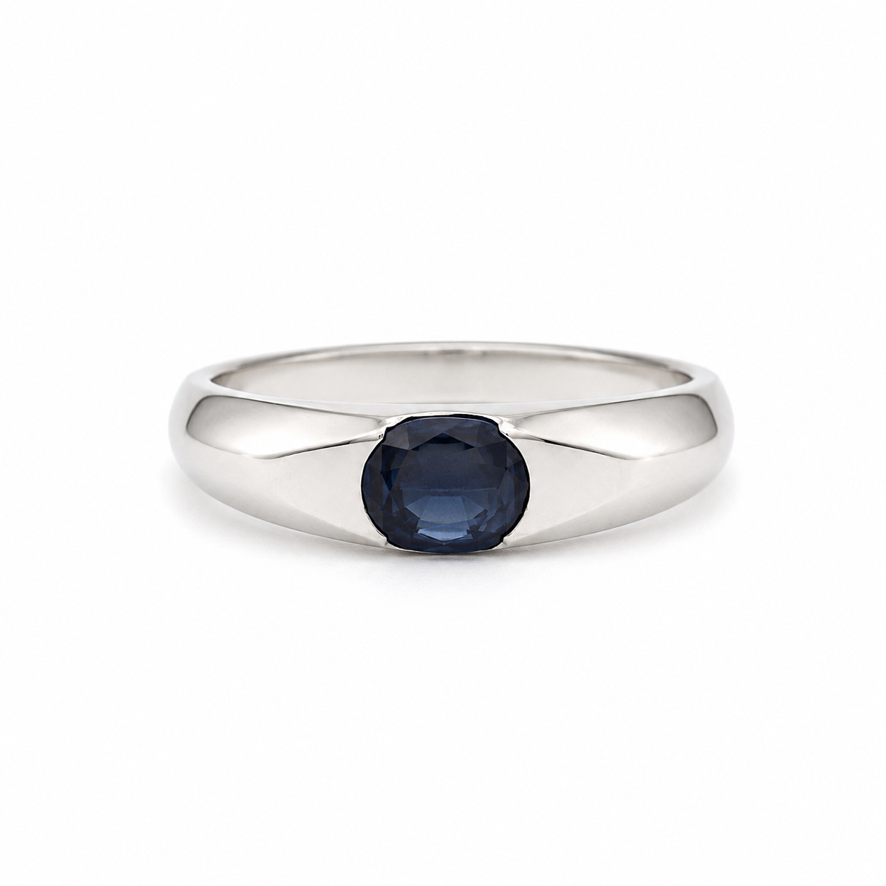 White Gold Ring - Sapphire
