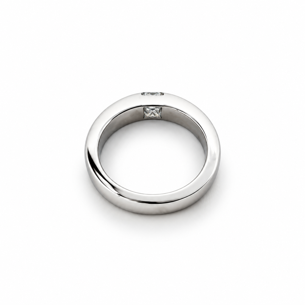 Cartier - Bague Tank Or blanc - Diamant