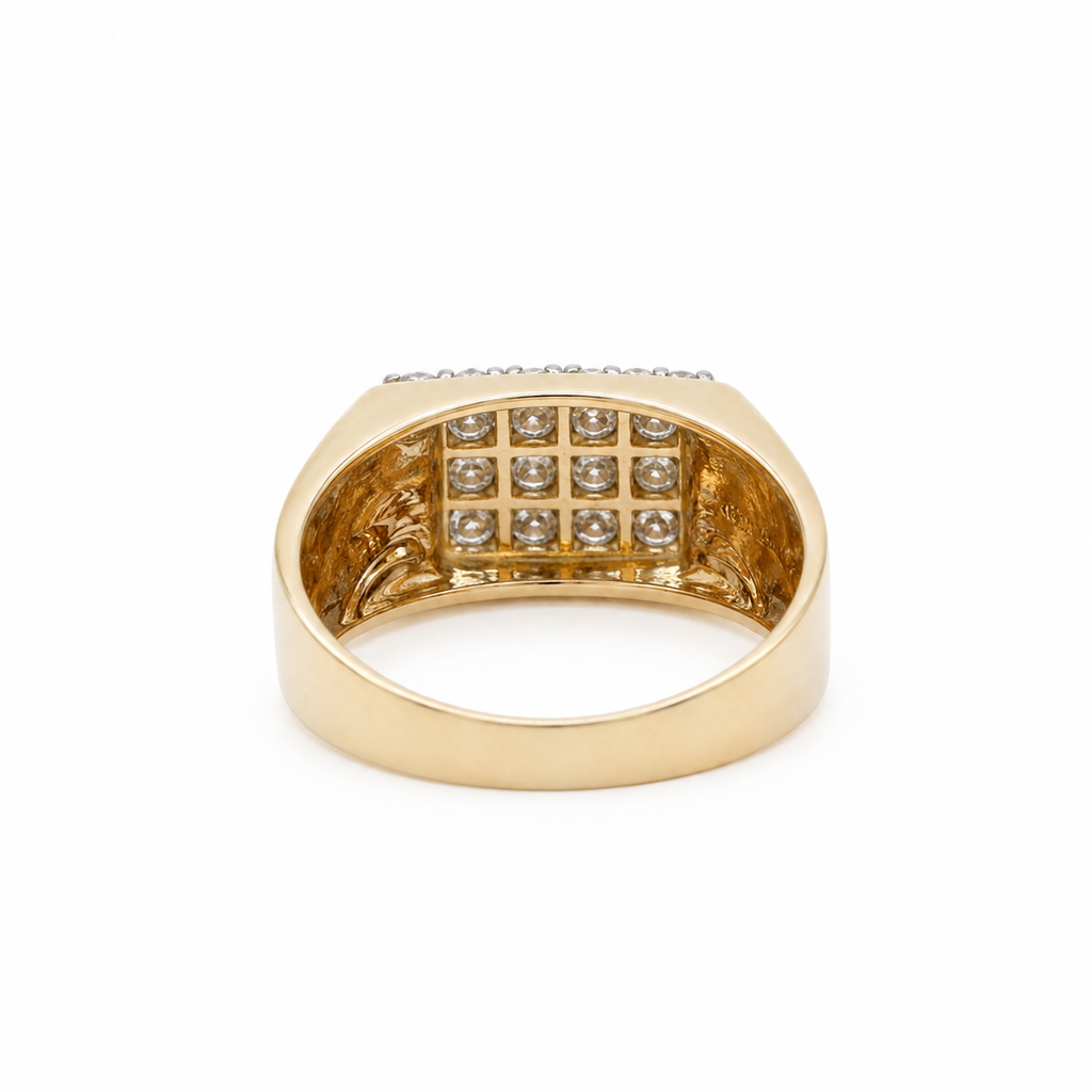 Chevalière - Or jaune et Diamants 0,40 carat
