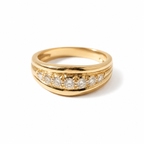 Yellow Gold Ring - Diamonds - 0.50 carat