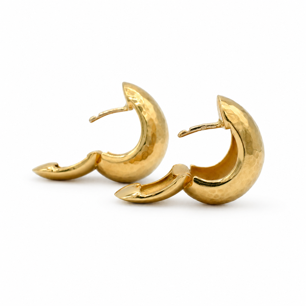 Boucles d’oreilles - Or jaune martelé