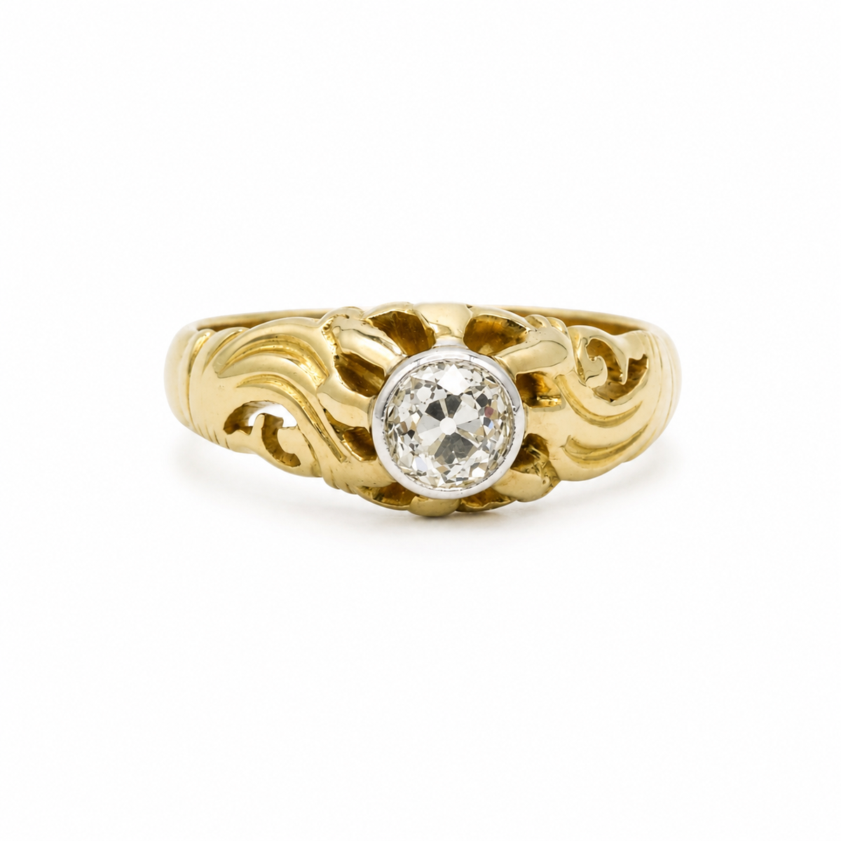 Bague Bandeau - Or jaune - Diamant 0,60 carat