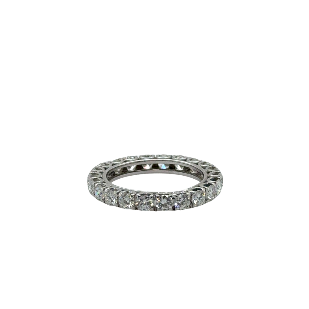 White Gold Wedding Band - Full Diamond Tour