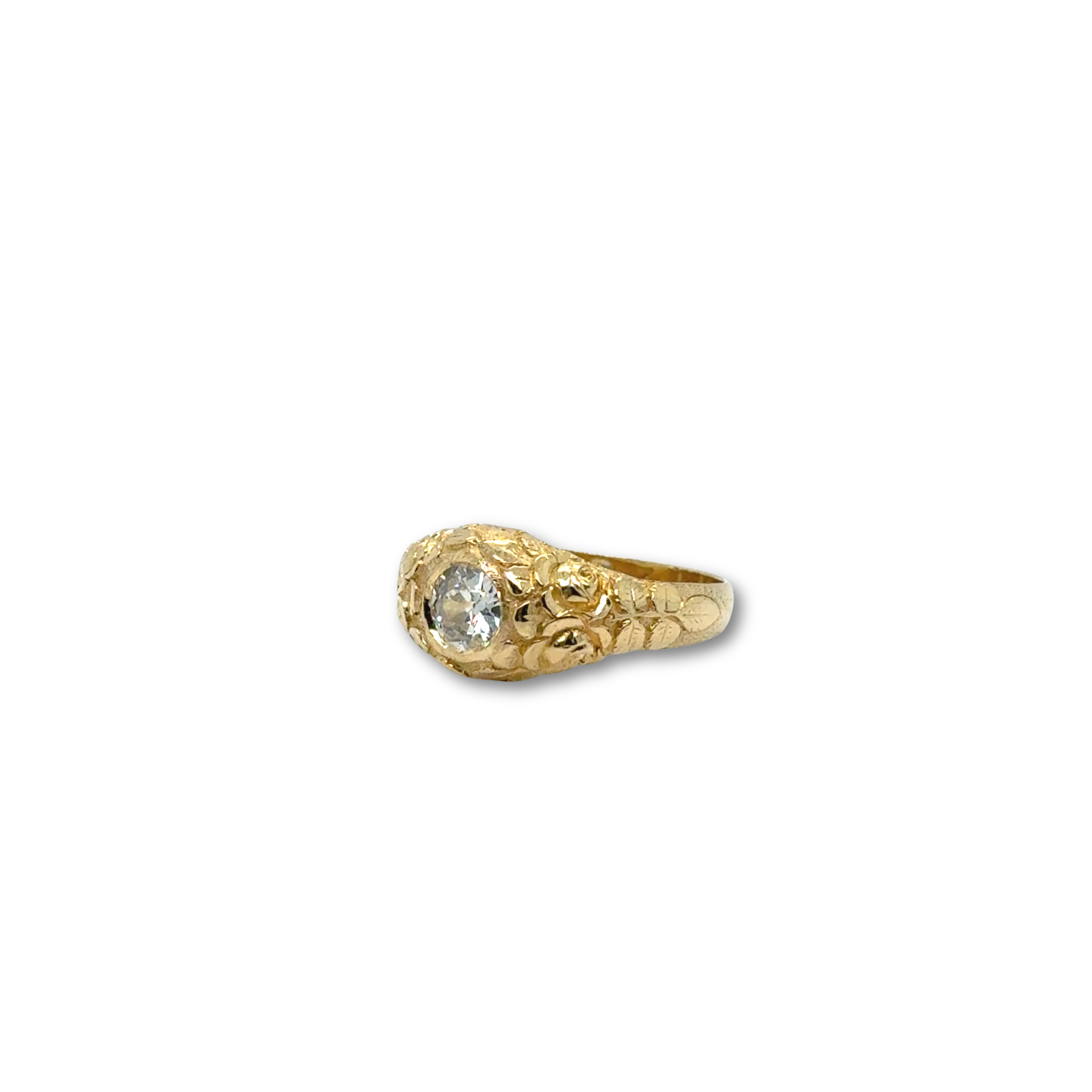 Bague de fiançaille Antique - Or jaune - Diamant 0,60 carat