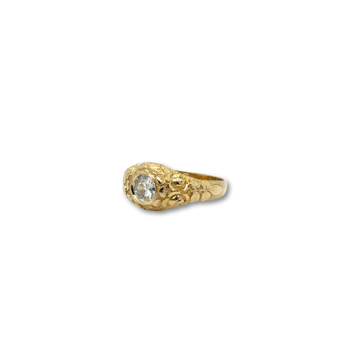 Bague de fiançaille Antique - Or jaune - Diamant 0,60 carat