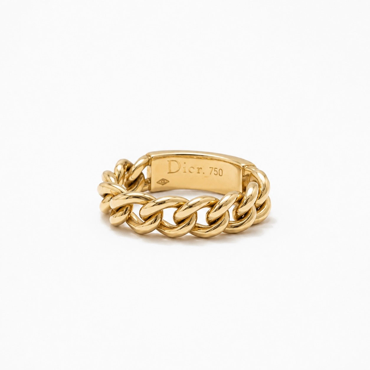 Dior - Bague Gourmette Or Jaune et Diamants