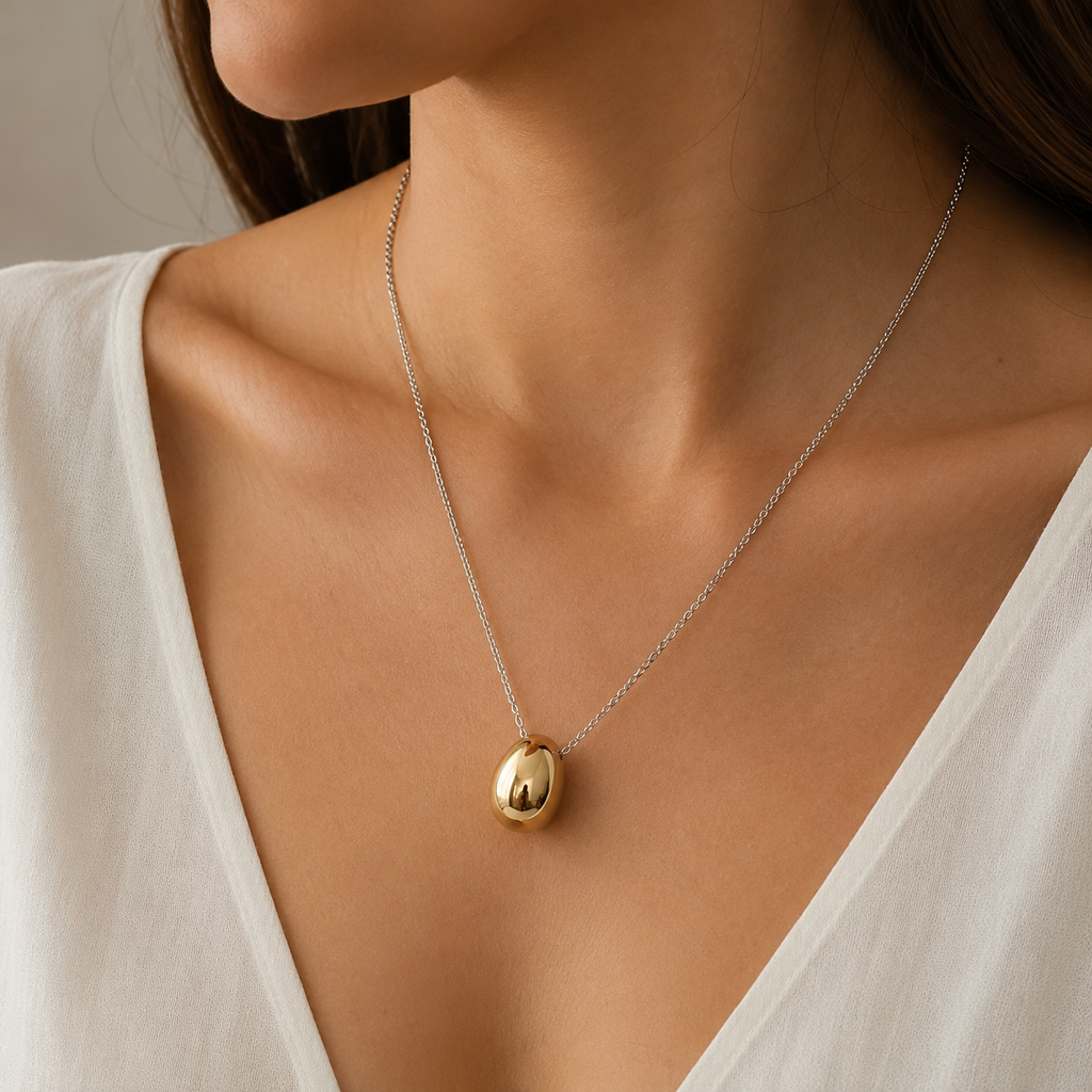 Pomellato - Collier Œuf - Or jaune et blanc